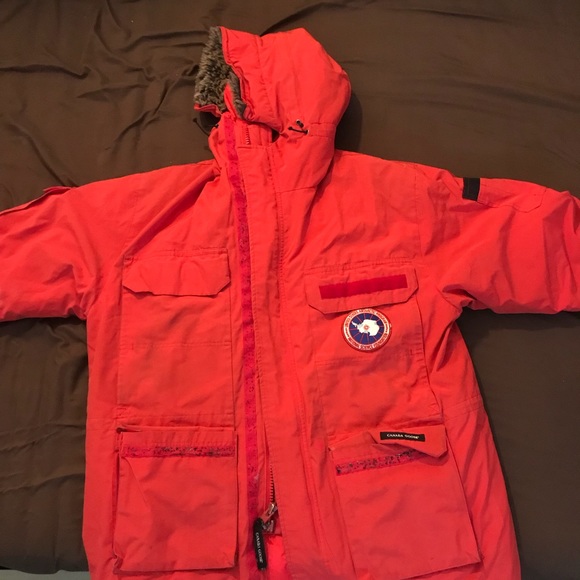 big red canada goose down parka big red canada goose down parka